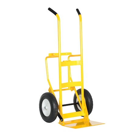 Vestil Yellow Multi Purpose Drum And Hand Truck 500 lb Capacity Pneumatic DCHT-1